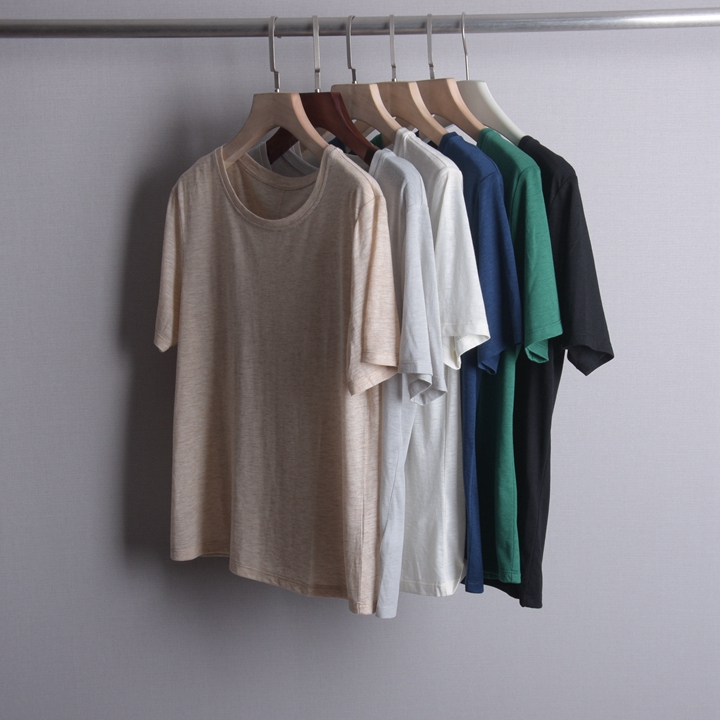 Machine Washable Wool, Exclusive from Xiao Shen, Upgraded Thin Style with Dark Bamboo Pattern, Short-Sleeve T-Shirt, 8 Colors, Free Shipping for Two Pieces Machine Washable Wool, Exclusive from Xiao Shen, Upgraded Thin Style with Dark Bamboo Pattern, Short-Sleeve T-Shirt, 8 Colors, Free Shipping for Two Pieces