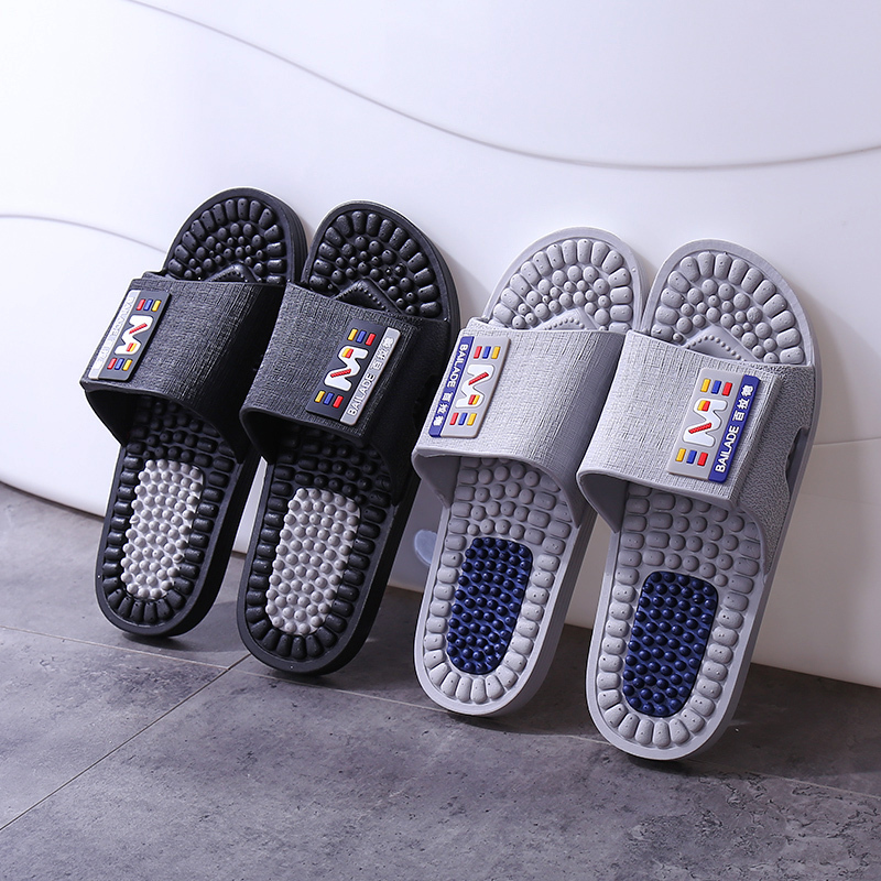 Men's Non-Slip Bathroom Slippers, Soft-Soled One-Line Sandals, Foot Massage Indoor and Outdoor Sandals, Women's Summer Style