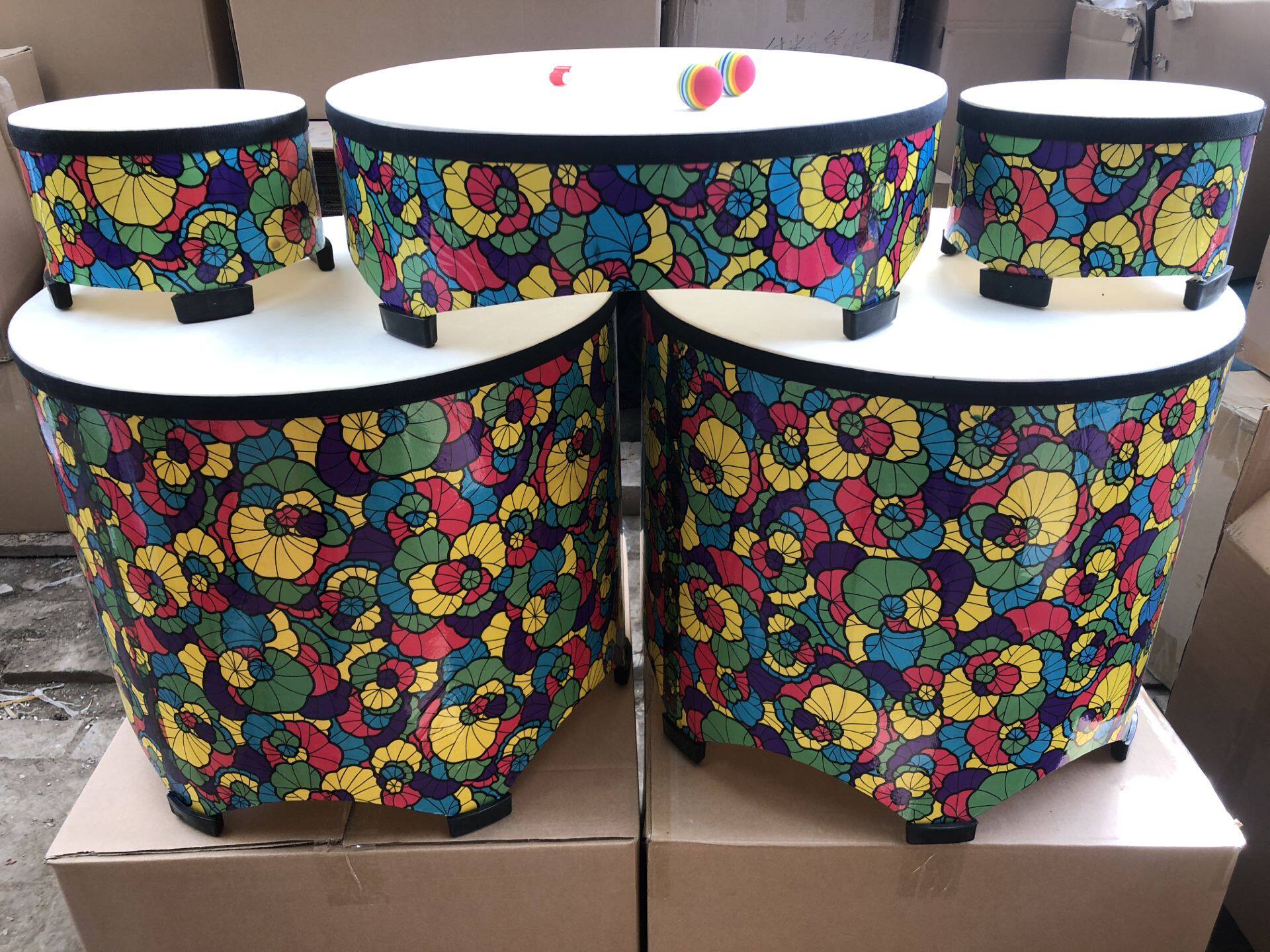 Olff Percussion Instrument 56cm Sheep Leather Set Drum Nursery School Early Teaching Aids Children Hands on Big Drum Beats