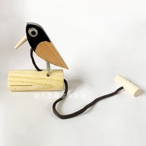 Instrument de percussion Olff Fournitures denseignement précoce jouets pour enfants Puzzle Toys-Le bois de pecking du pic boisé