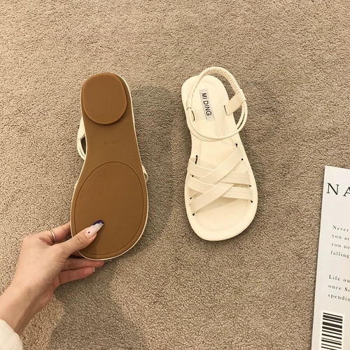 Сандалии, летняя обувь, туфли, 2023, французский ретро стиль, мягкая подошва