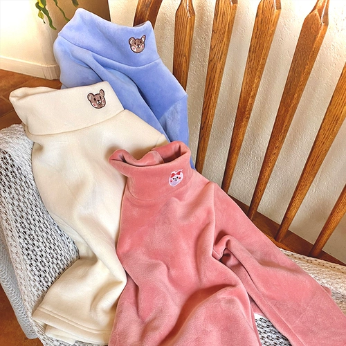 Двусторонное бархатное удерживающее тепло демисезонное термобелье, детская толстовка, приятный телу лонгслив, увеличенная толщина