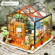 Ruo State handmade diy cottage villa model girl creative birthday gift Casey greenhouse art house small house