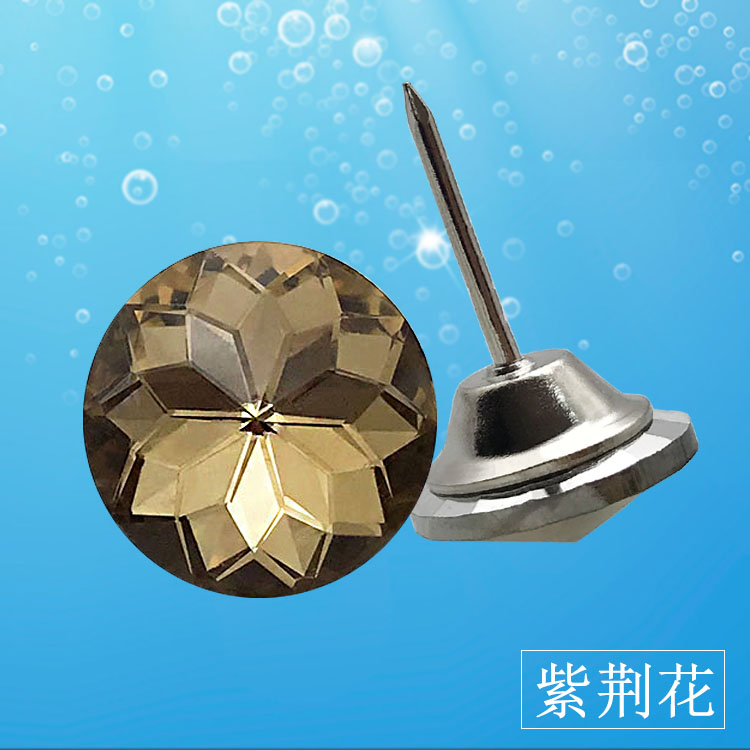 Soft bag diamond color crystal buckle sofa button threading buckle bedside back buckle flower diamond decorative button