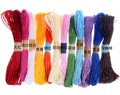 Color Lafite double-strand paper rope kindergarten hand-woven paper rattan paper art diy material painting flower packaging recommendation
