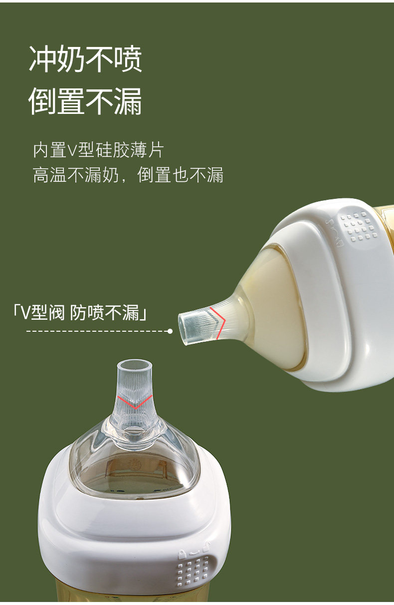 Соска 适配hegen奶嘴奶瓶配件鸭嘴学饮吸管杯重力球heheo赫根0-3段三段
