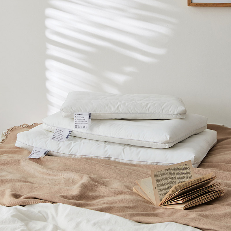 Cotton super soft low pillow three sizes children adult cotton feather velvet single cervical short thin pillow core