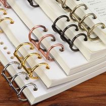Golden notebook binding ring 3-claw ring binding clamp binding iron ring bronze silver ring