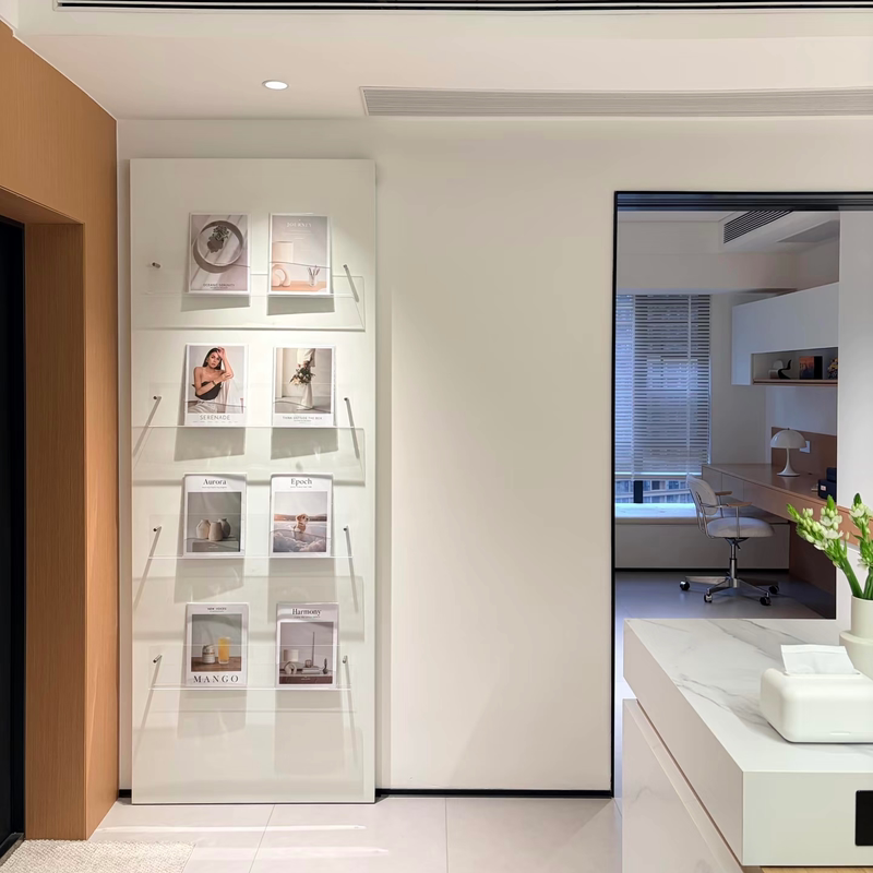 Cream-Colored White Magazine Ghost Door Bookshelf Sliding Door Living Room Bedroom Kitchen Cloakroom Sliding Door Barn Door