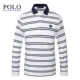 Royal Paul từ bi nam dài tay cotton nam ve áo nam sọc dài tay áo thun polo áo sơ mi chạm đáy - Polo áo có cổ