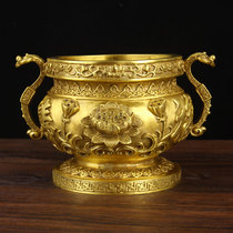 Copper Fushou Ruyi incense burner ornaments Copper incense burner ornaments