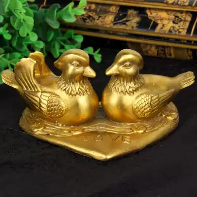 Copper Mandarin Ducks play water ornaments wedding wedding gifts help marriage couples and harmony copper mandarin ducks ornaments
