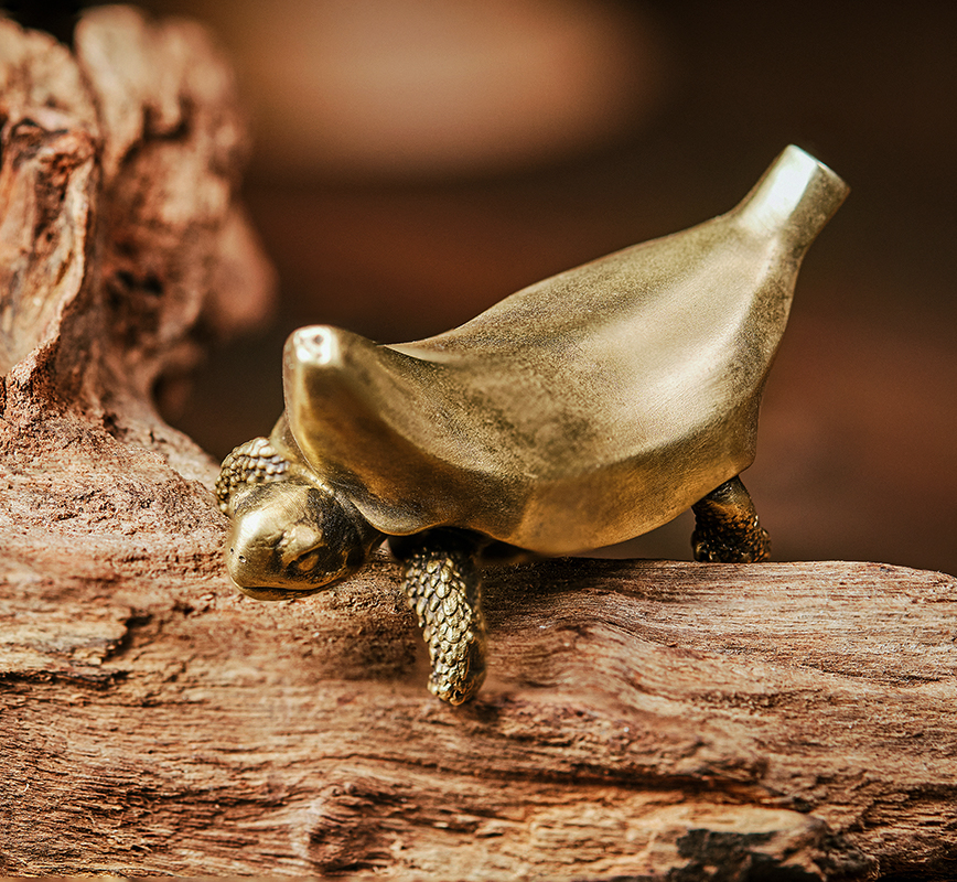 Brass banana turtle empty creating weird studio collection piece solid model healing is uncle