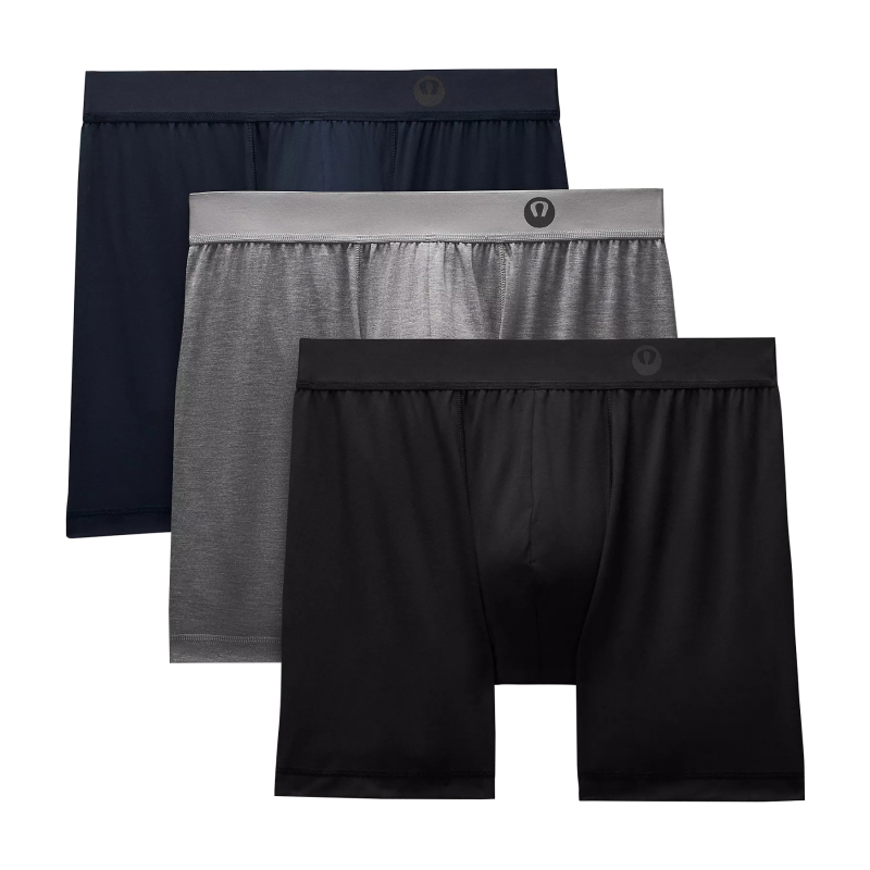 [Three-Pack] Lu Same Style Double-Sided Silky Modal Boxer Shorts High-Thread-Count Antibacterial Skin-Friendly Men's Underwear