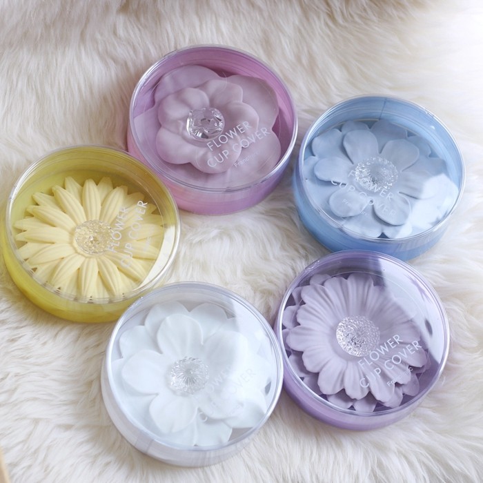 Dream field good products] Exports Japan Flower Flower Creative Food Grade Silicone Cup Lid Original Packaging