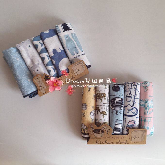 Mengtian Liangpin] exported to Japan 5 sets of dish towels, scouring pads, absorbent towels, kitchen towels, rags