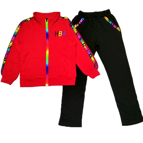 Весенний спортивный осенний комплект для отдыха, детская одежда, в корейском стиле