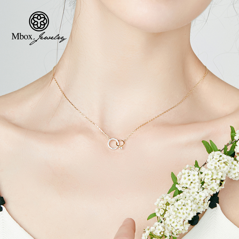 Sterling silver necklace French advanced sense retro port flavor versatile simple fashion light luxury minority design sense choker female