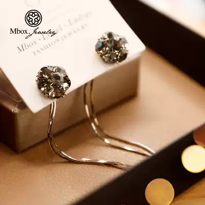 Mbox tassel earrings women's autumn and winter long version of temperament advanced atmosphere earrings 2021 New Tide unique ear needle