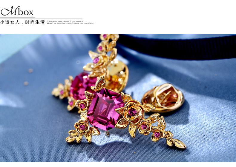 Broche femme MBOX en cristal autrichien - Ref 1187465 Image 12