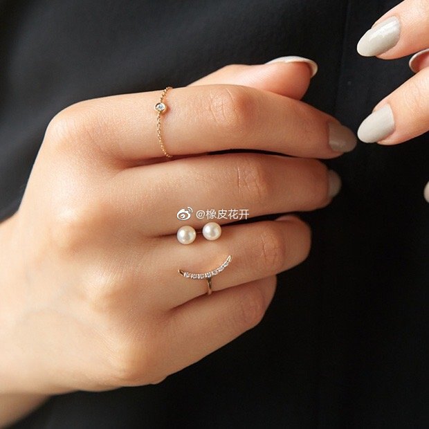 Bag Tax Straight Post Star jewelry smiling face ring K10 gold 