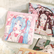 Hand Ledger Brief Joins Wind Grid Day Style Cute Teenage Girl Notebook box Handbooks Glazed Girl