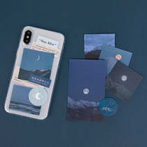 Handbook material spelling stickers mobile phone case back shell small card paper ins style simple Korean style decoration non-sticky notes