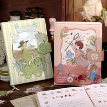 NOTE FOR Doras Qi Mood Dream Magnetic Clasp Hand Ledger COLOR PAGE FINE CLOTHING HAND LEDGER NOTEBOOK THIS SUB STATIONERY