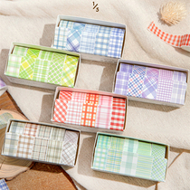 Base grid textured hand tent and paper adhesive tape Composition suit Japanese base Color hand ledger sticker high face value