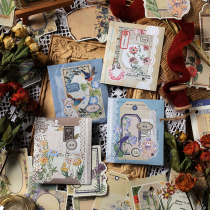 Special paper Small family aromas retro hand tent collage paper No sticky high face value Hand ledger material hit bottom background paper