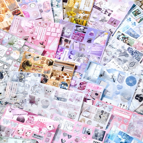 Японская наклейка, ретро журнал, книга с наклейками, планировщик