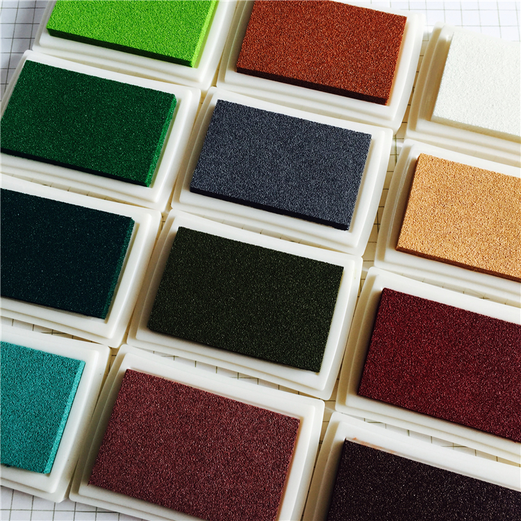 Retro dark color hand account printing clay Color seal companion printing pad Black olive gray hand account diy large printing clay