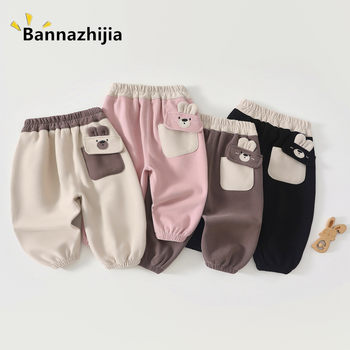 Baby autumn sweatpants children spring and autumn children's casual loose version sports pants casual pants boys and girls trousers