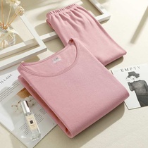 Three gun underwear full cotton special soft thick cotton lady round collar in thick and warm lingerie suit autumn and winter full cotton autumn clothes