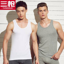 2 pieces of clothing] Three-gun vest Spring Summer New products Skin Cotton Elastic Full Cotton Loose for mens vests