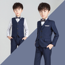 Boys suit three - piece flower childhood Spring host piano show horseback shirt 2023 new style