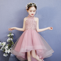 Girls dress hosts show shiny open shoulder drag noble 2023 summer birthday of the Princess Dress