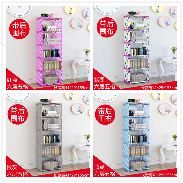 Kệ sách đơn giản kệ sàn bàn tủ sách đơn giản hiện đại trường tiểu học trẻ em kết hợp lưu trữ kệ lưu trữ - Kệ kệ để sách treo tường