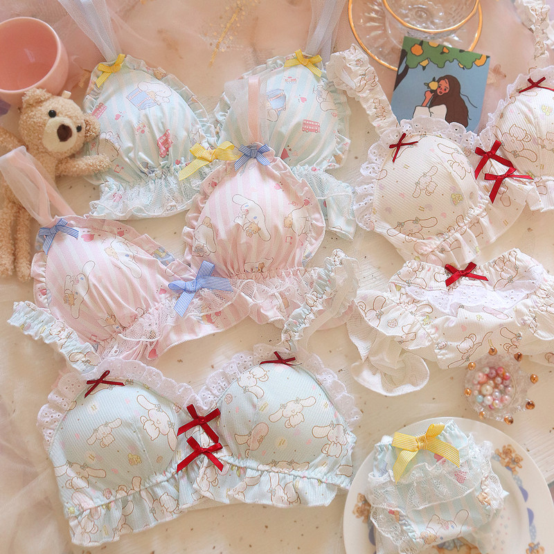 Yo Vegetarian Du Home Soft Cute Big Ears Yugui Dog Lingerie Girl girl Lori Soft Sister Wind Cute Day Tie Lingerie Suit