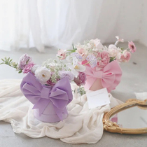 Mothers Day great butterfly knot floral art gift box Mini hug bucket adornment small pendant DIY butterfly knot material bag