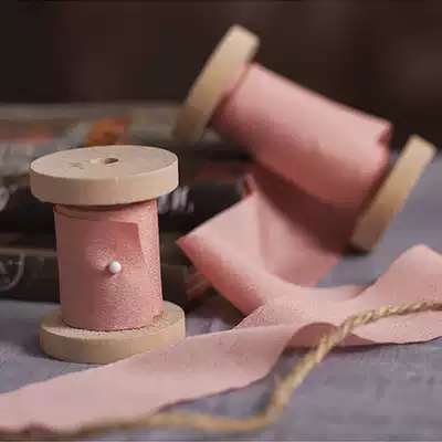 Floral ribbon simple fashion silk ribbon wedding wedding flower gift Decoration ribbon wooden shaft ribbon