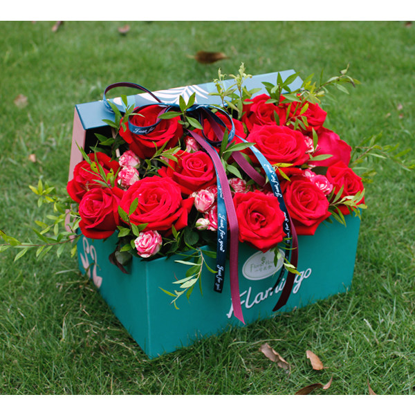 Flarebird Flowers Packaging Box Rectangular Rose Box Gift Box Flower Shop Bouquet Bouquet Box Valentine's Gift Box
