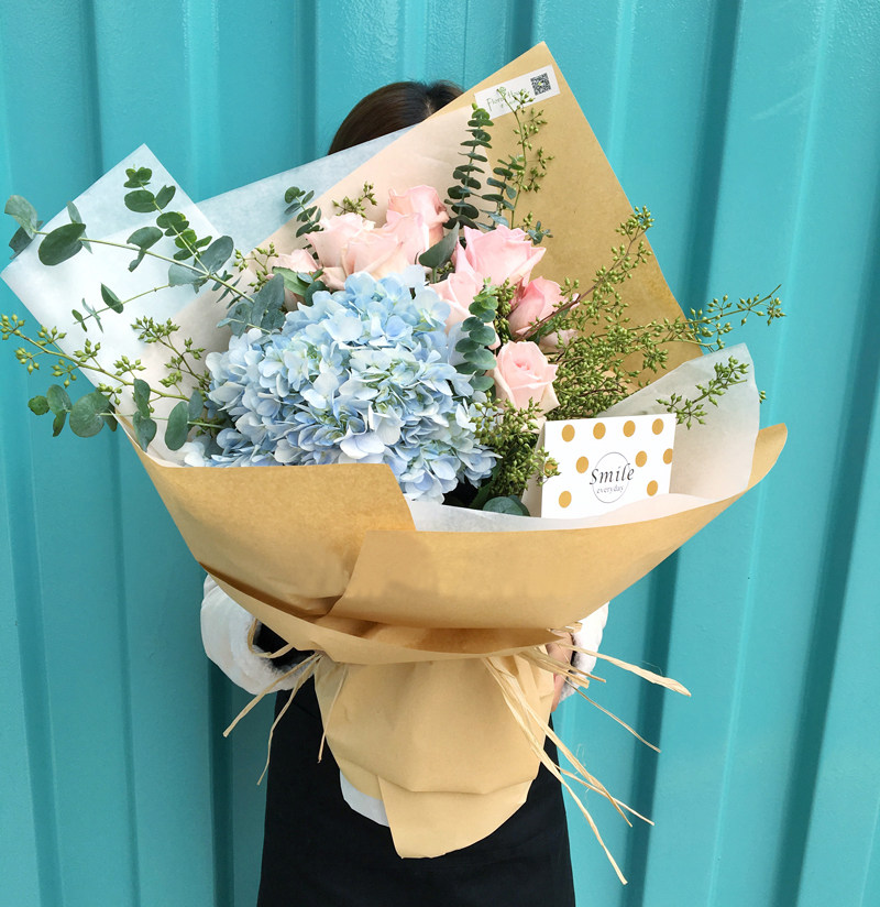 Kraft Paper Flowers Wrapping Paper Bouquet Paper Bouquet Wrapping Paper Floral Wrapping Paper Material Retro Art 100 lap 20 sheets