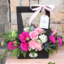 10 Carry-on Flower Boxes Flower Bouquet Packaging Material Flower Shop Supplies Waterproof Paper Flowers Blue Mothers Festival Floral Flower Arrangement Basket