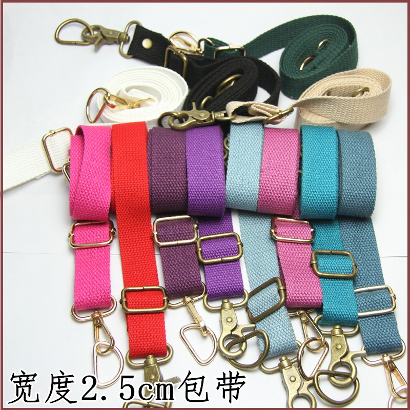 25mm Wide Cotton Weaver Adjustable Bookbag Single Shoulder Bag Bag Bag DIY Bag Accessories Manufacturer Direct Selling