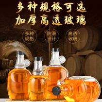 Lead-free thickened large California red wine bottle Wine bottle sealed can Glass medicine wine bubble bottle Self-brewing container