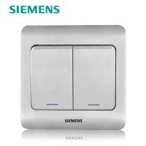  Siemens color silver switch panel Siemens switch socket panel Siemens two-open single control switch with fluorescence