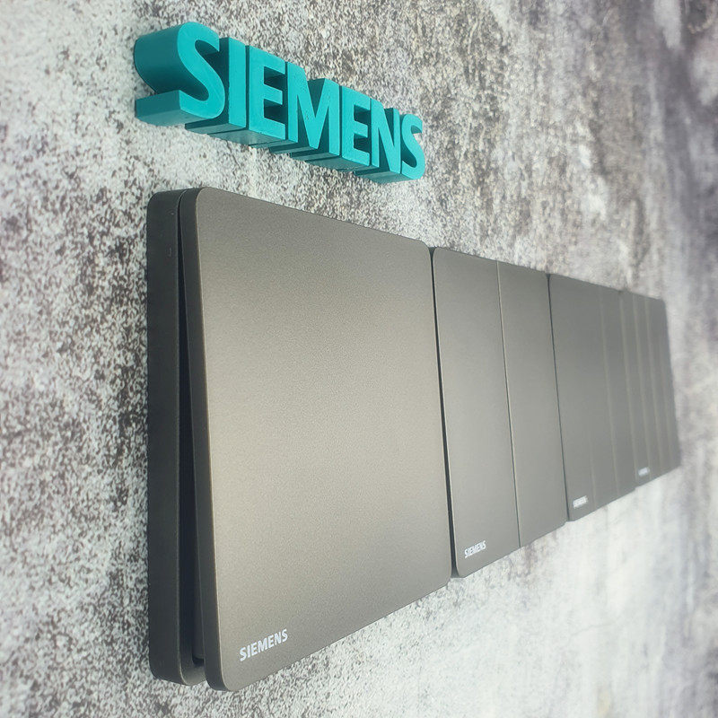 Siemens SWITCH WISE Smoke Gold Grey 12 Four Single Double Cut Panel Three Holes 10a16AUSB Five Hole Socket
