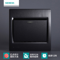  Siemens switch switch panel Siemens switch socket Smart metal black One-open single control switch fluorescent