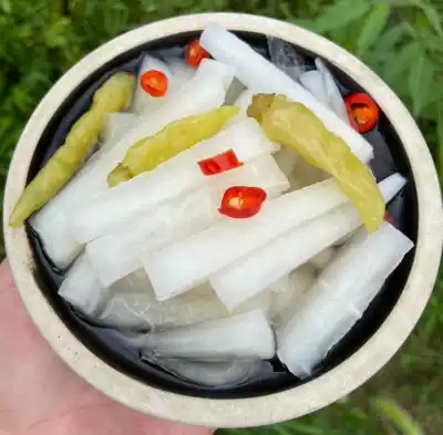 Handmade homemade chopped pepper sour Rob Pickles sour and sweet spicy Rob Crisp and refreshing snack snack snack instant 500g